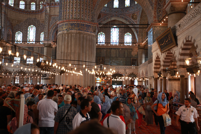 Notranjost Modre mošeje je čisto nekaj posebnega. je najlepša od Istanbulskih mošej.